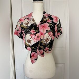 80s/ 90s Caribbean Joe Hawaiian Shirt with Coconut Buttons